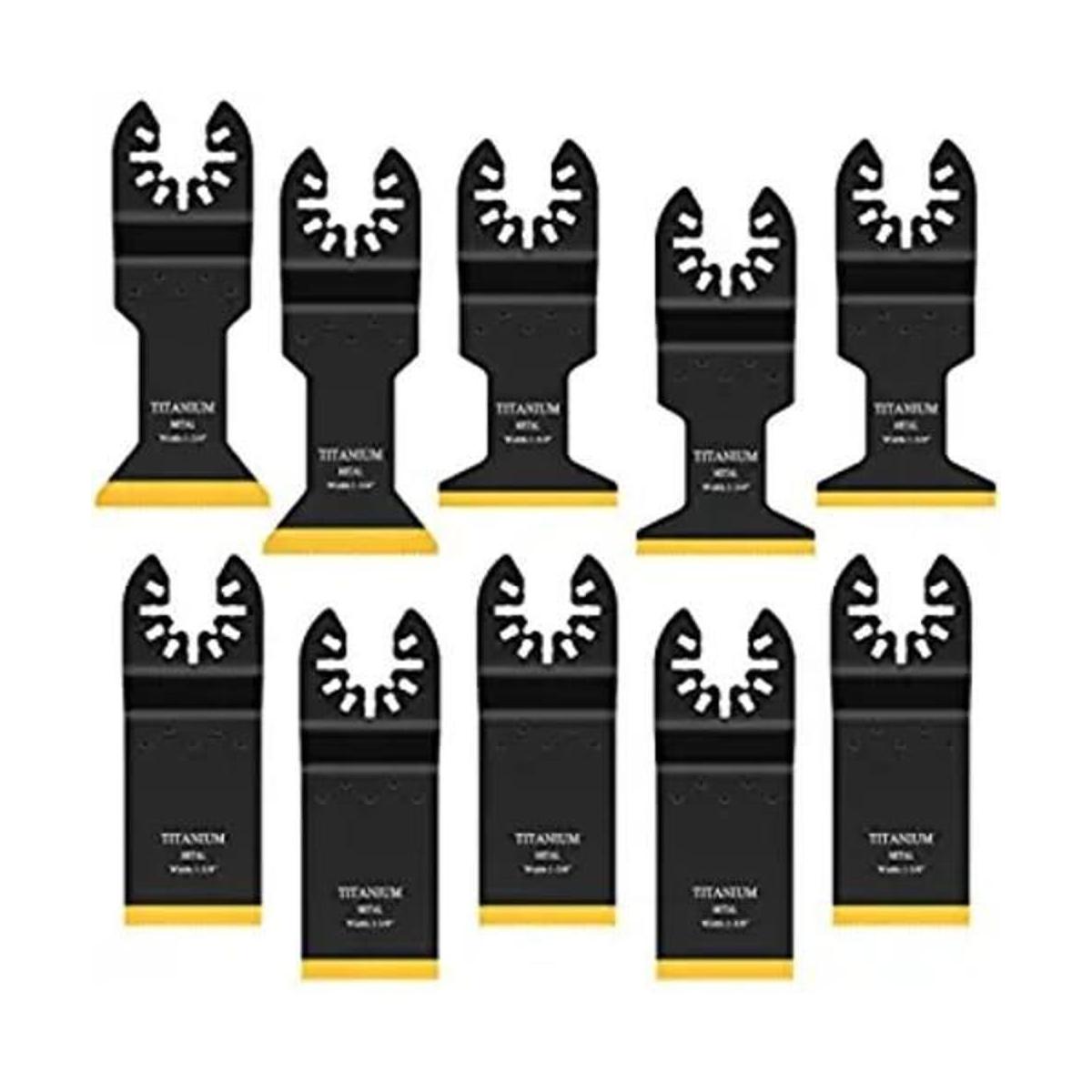 10 cuchillas oscilantes de titanio multiherramienta hojas