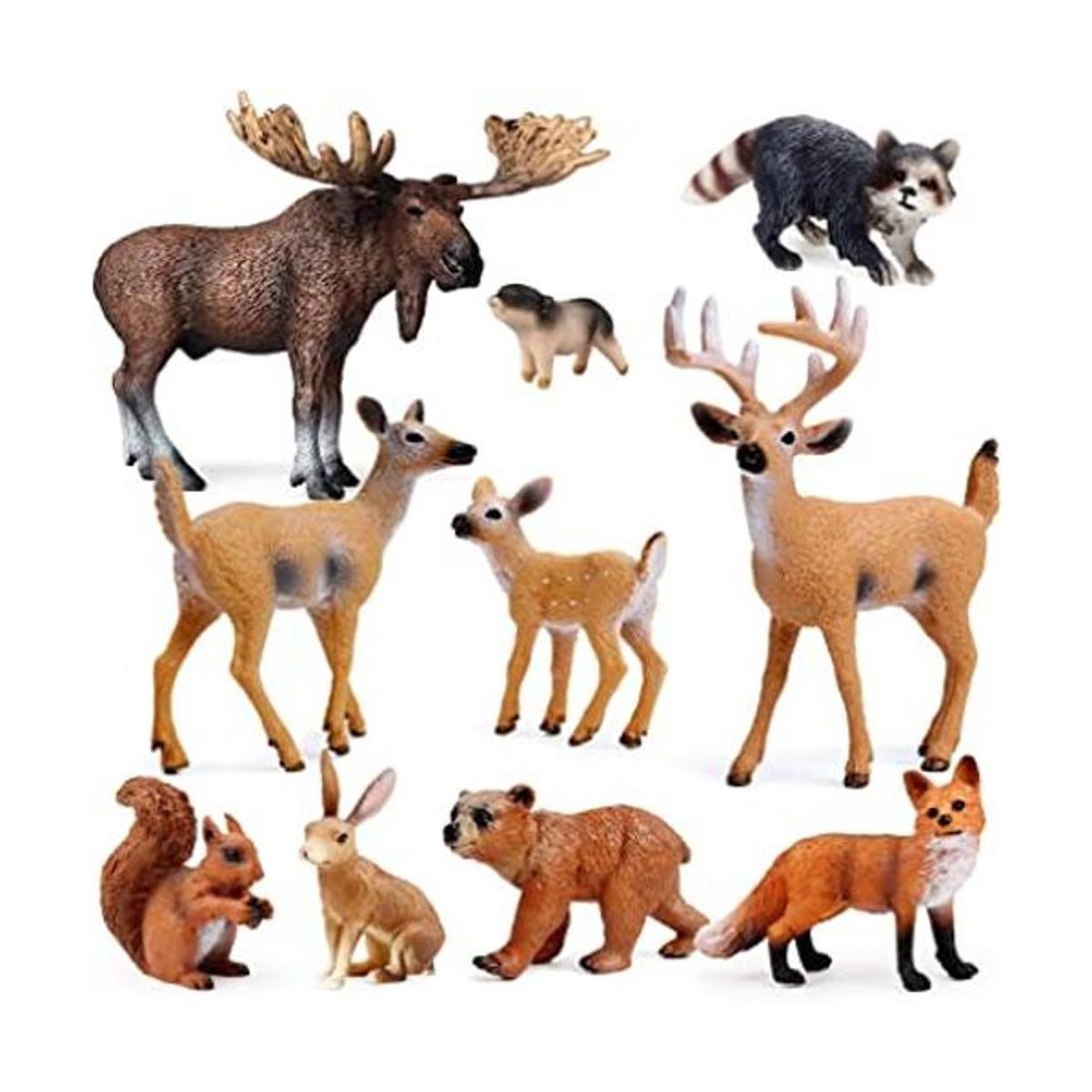 10 figuras de animales del bosque figuras de criaturas