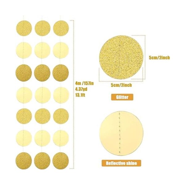 10 guirnaldas circulares de papel con purpurina de 131