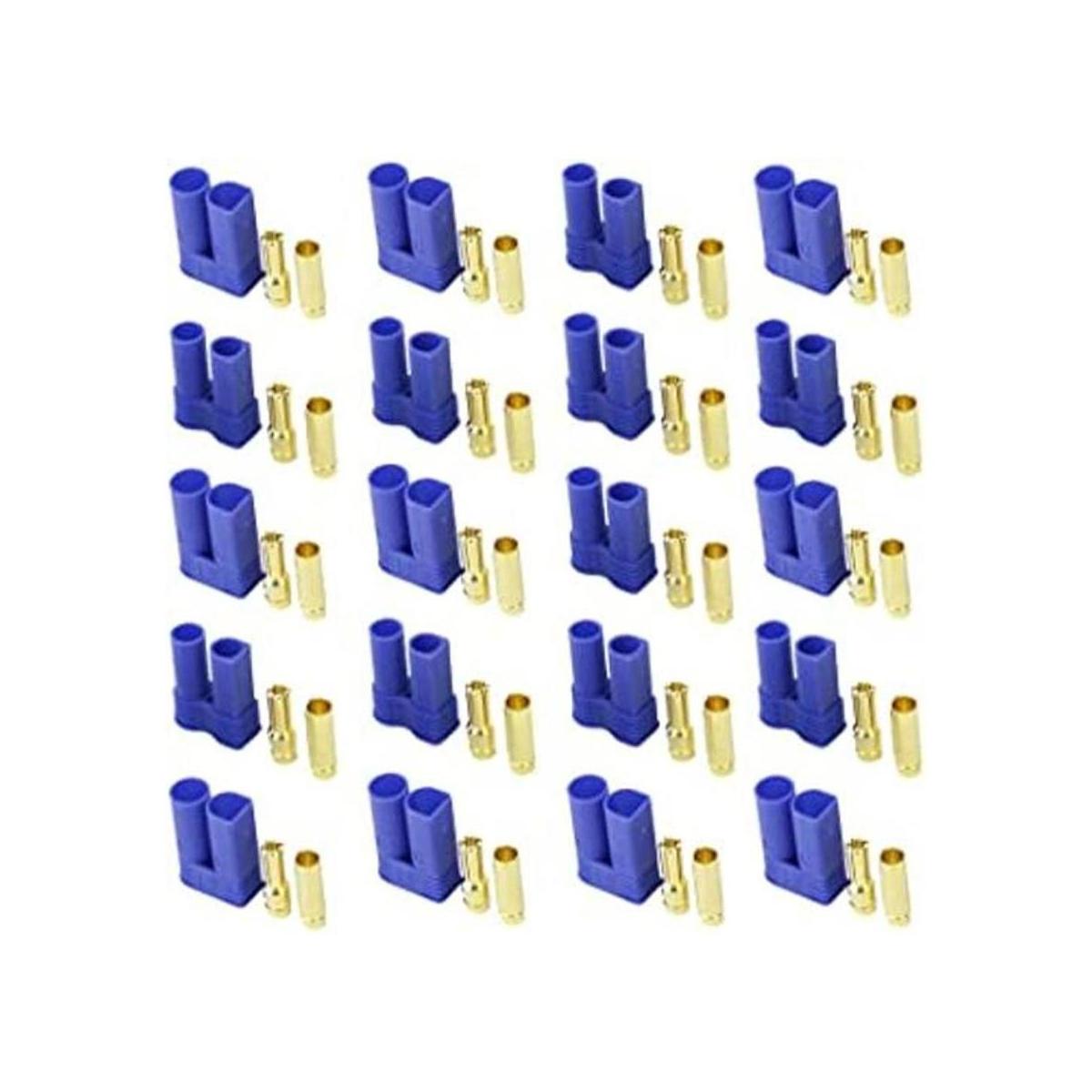 10 juegos EC5 Adaptador de conector de batería chapado en