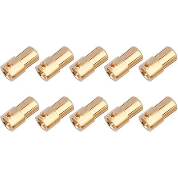 10 pares de conectores de bala de plátano dorado de 0.256_2