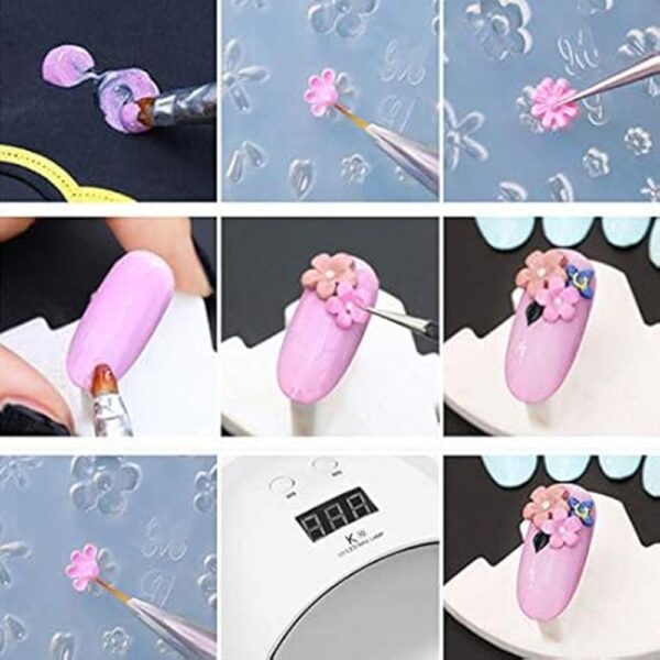 10 moldes de silicona para uñas decoración de uñas_6