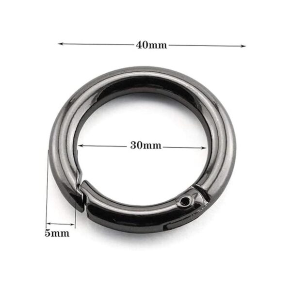 10 piezas de 1.575 in OD Spring Clip Round Mosquetón