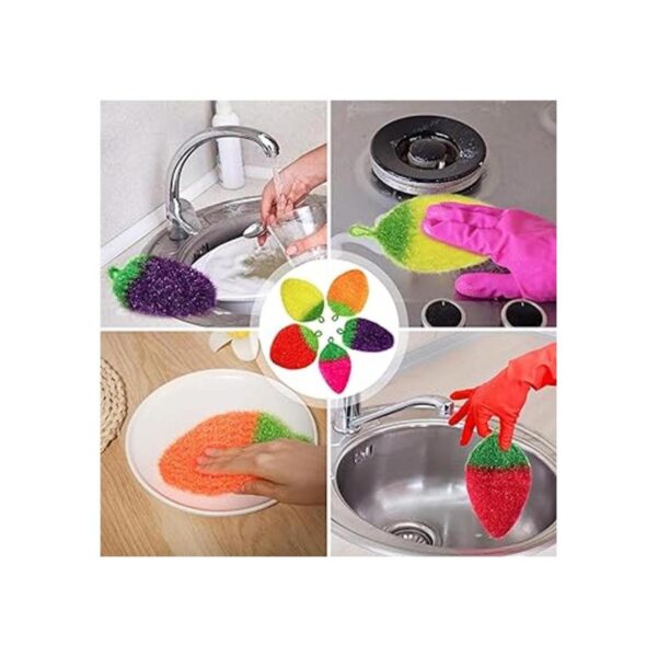 10 piezas de fresa colorida depuradora de platos