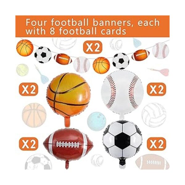 10 piezas de decoraciones temáticas deportivas para_2