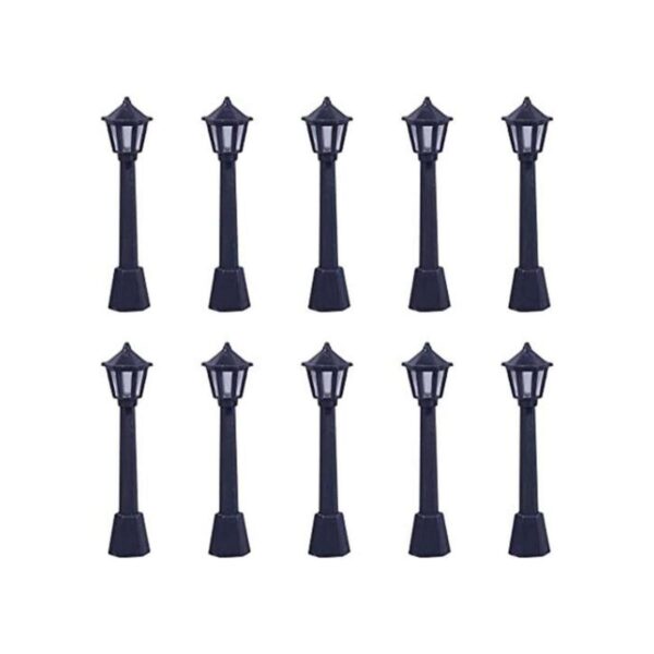 10 piezas de mini modelo de luz de calle en miniatura