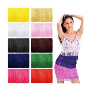 10 rollos de 20 yardas 4 pulgadas con flecos borlas