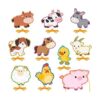 10 tarjetas de cordones de animales de granja para niños_1