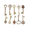 10 teclas de esqueleto mixtas con acabado en bronce