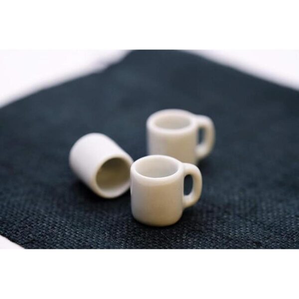 10 tazas de café pequeñas de cerámica blanca taza de té_2