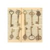 10 teclas de esqueleto mixtas con acabado en bronce