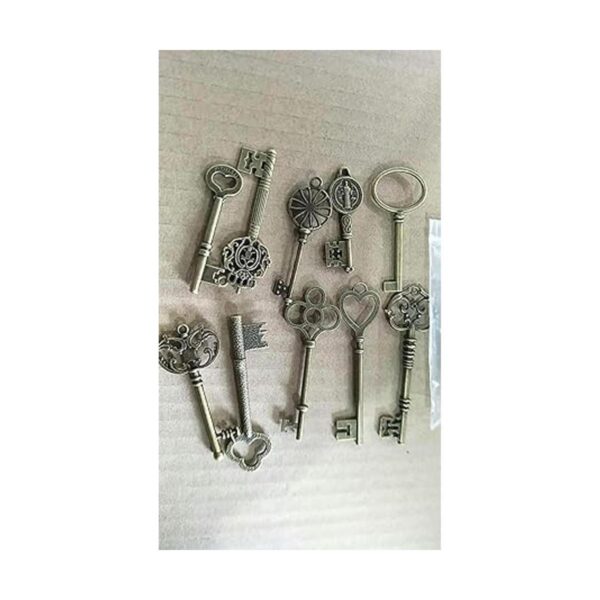 10 teclas de esqueleto mixtas con acabado en bronce