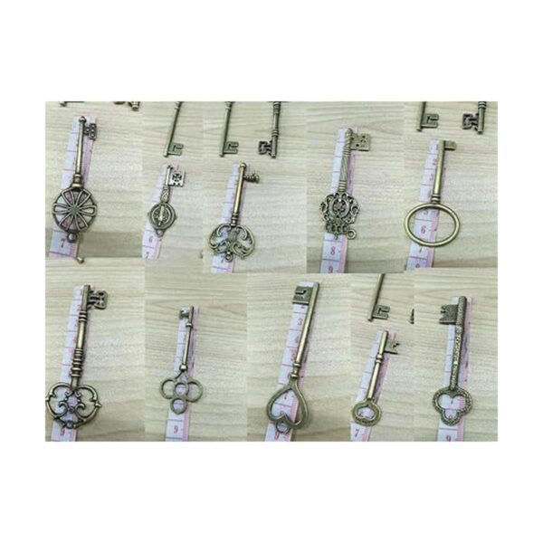 10 teclas de esqueleto mixtas con acabado en bronce
