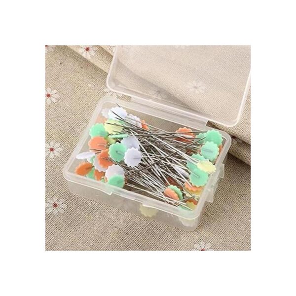 100 Pieces Color Leaves Head Pins Boxed for Sewing DIY_3