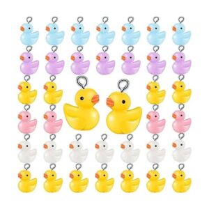 100 abalorios de resina con forma de pato 5 colores