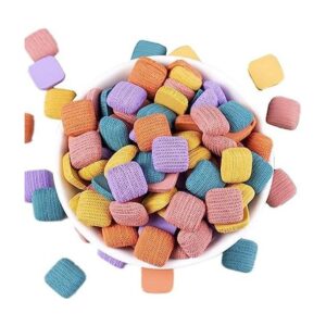 100 abalorios de plástico con forma de estrella de corazón