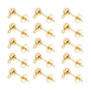 100 aretes de bola con 100 aretes de mariposa aretes