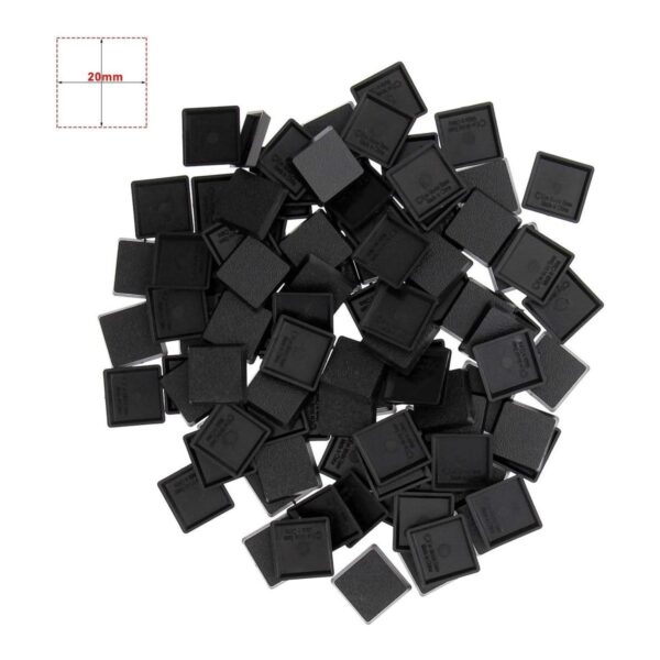 100 bases cuadradas negras en miniatura de 0.787 in para_1