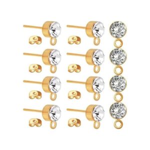 100 aretes de diamantes de imitación de 0.197 in aretes