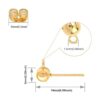 100 aretes de bola con 100 aretes de mariposa aretes