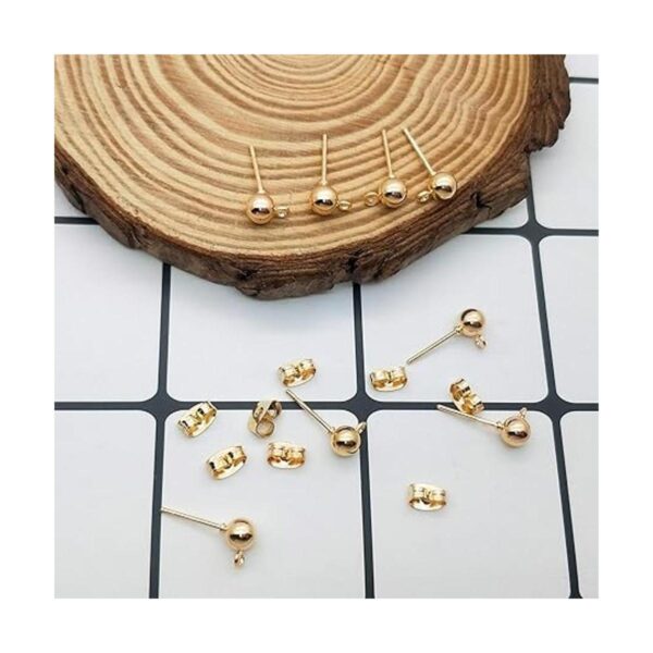 100 aretes de bola con 100 aretes de mariposa aretes