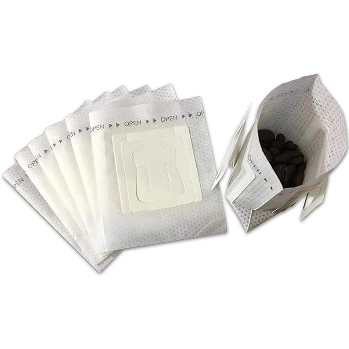 100 bolsas de papel de filtro de café portátil para colgar