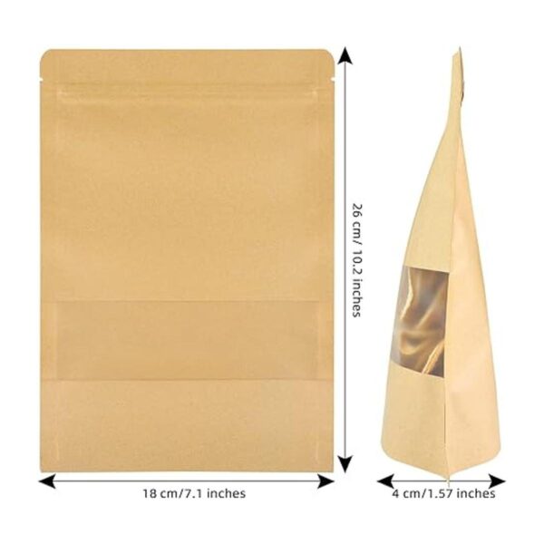 100 bolsas de papel kraft de pie bolsas de almacenamiento_2