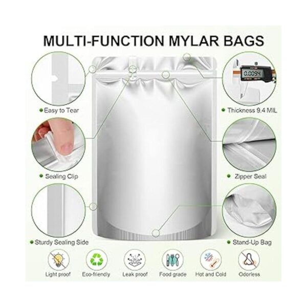 100 bolsas de Mylar con absorbentes de oxígeno de 400 cc_4