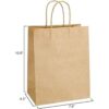 100 bolsas de papel de estraza de 7.9 x 4.25 x 10.6
