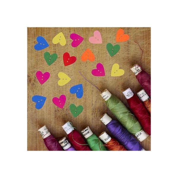 100 botones coloridos de madera con 2 agujeros botones