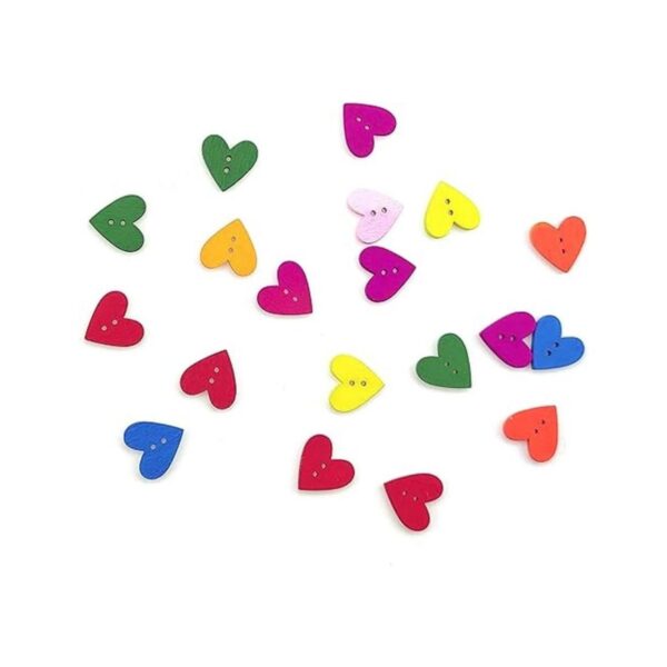 100 botones coloridos de madera con 2 agujeros botones