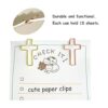 100 clips de papel pequeños lindos de colores oro y oro_5