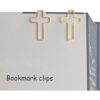 100 clips de papel pequeños lindos de colores oro y oro_4