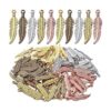 100 colgantes de plumas de aleación tibetana para colgar_1