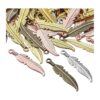 100 colgantes de plumas de aleación tibetana para colgar_4
