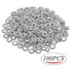 100 cuentas espaciadoras de plata antigua de 0.315 in