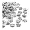 100 cuentas espaciadoras de plata antigua de 0.315 in