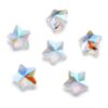 100 dijes de estrella facetada de cristal de color AB de