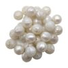 100 cuentas redondas de silicona de color blanco perla