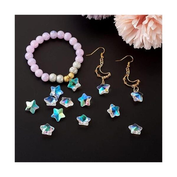 100 dijes de estrella facetada de cristal de color AB de