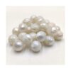 100 cuentas redondas de silicona de color blanco perla