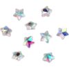 100 dijes de estrella facetada de cristal de color AB de