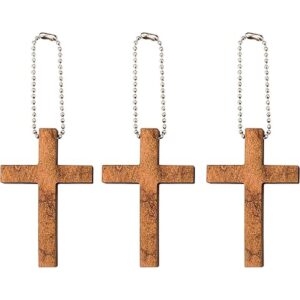 100 dijes de cruz de madera natural mini colgantes de_1