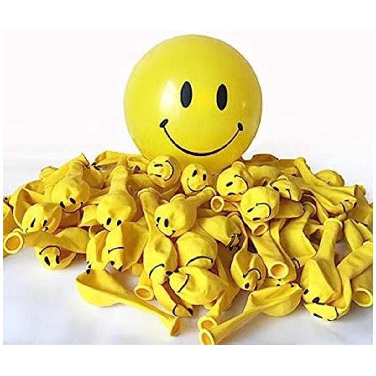 100 globos amarillos de 6 pulgadas 6 pulgadas con cara