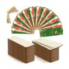 100 etiquetas de regalo de madera en blanco de 6 x 2