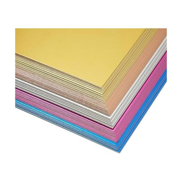 100 hojas de papel de cartulina de color metálico colores