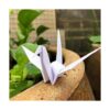 100 grúas de origami blancas prefabricadas de 5.5 in para_1