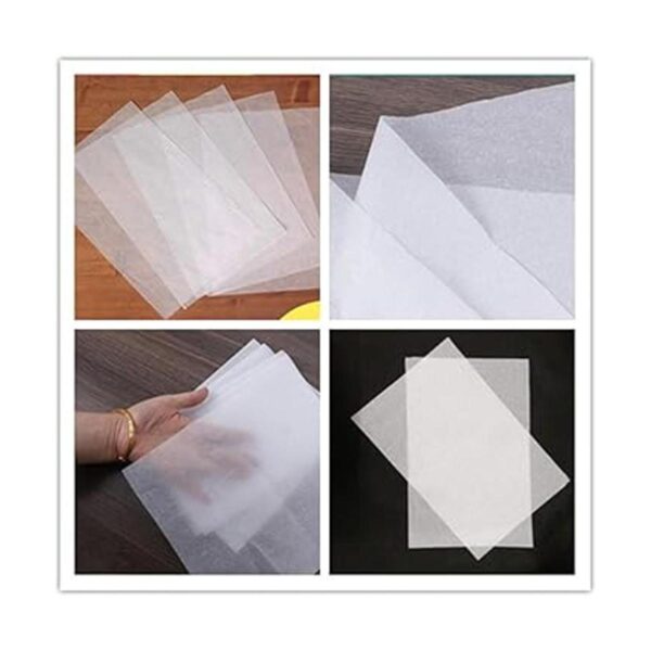 100 hojas de papel de seda de color blanco de 30 x 20