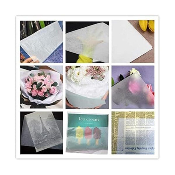 100 hojas de papel de seda de color blanco de 30 x 20