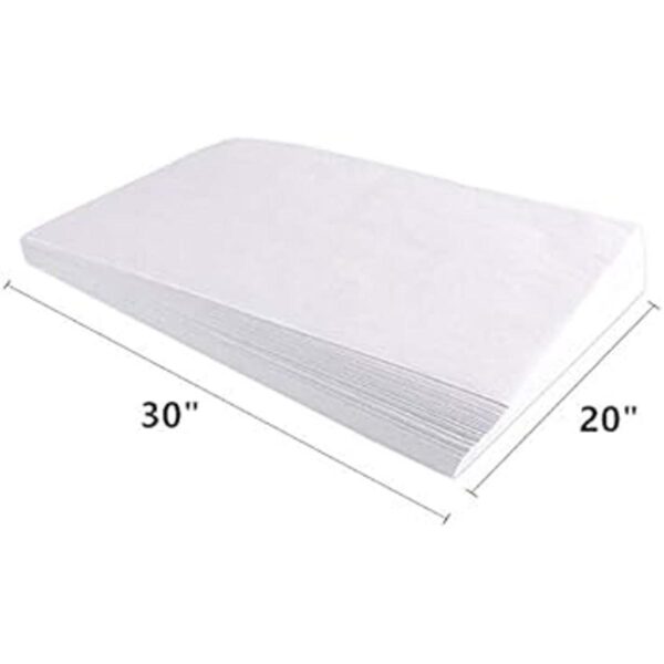 100 hojas de papel de seda de color blanco de 30 x 20